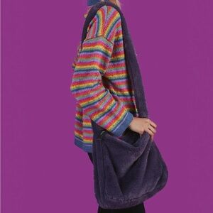 unif faye large fluffy bag in purple